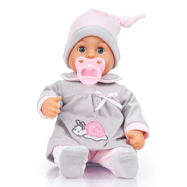 Design Muñeca bebé First Words de 15" en gris