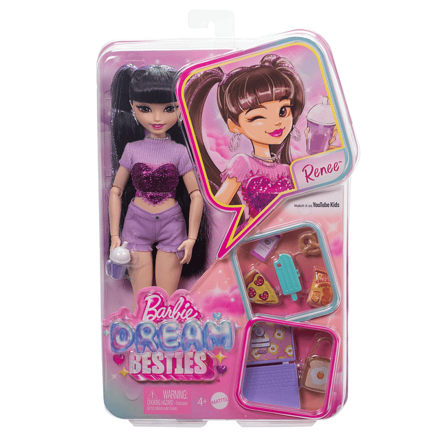 Muñeca y accesorios Dream Besties, muñeca de moda Renee Posa