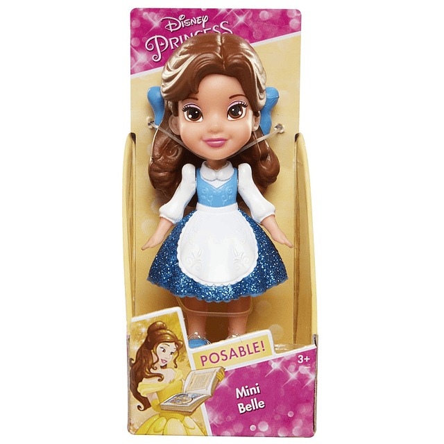 Muñeca poseable Bella con vestido azul de Princesas Disney M