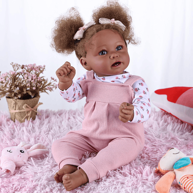 Reborn Baby Dolls Black Girl - 20 pulgadas - Niña afroameric