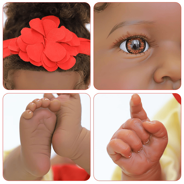 Reborn Baby Dolls Negro – 20 pulgadas realista afroamericana