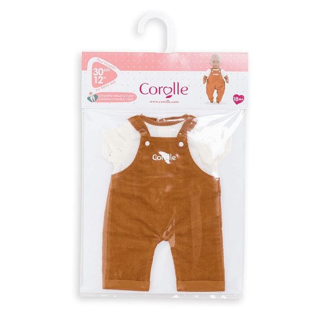 Conjunto para muñeca bebé de 12 pulgadas - Mono y camiseta L