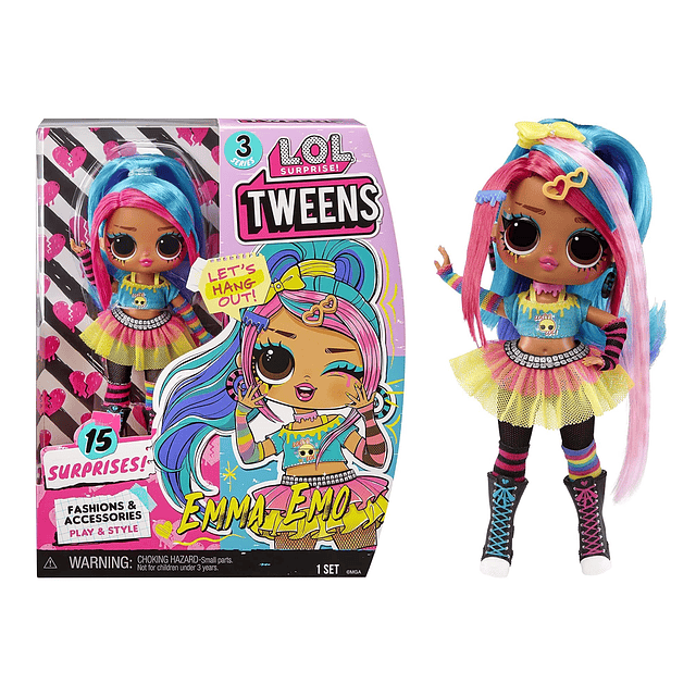 JAJAJA. ¡Sorpresa! Tweens Serie 3 Emma Emo Fashion Doll con