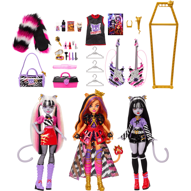 Mattel Dolls, paquete de tres de Hissfits Band con Toralei S