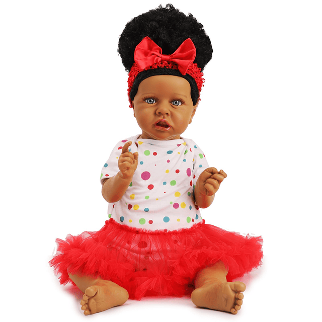 Black Reborn Baby Dolls Realista Vinilo Suave Cuerpo Complet