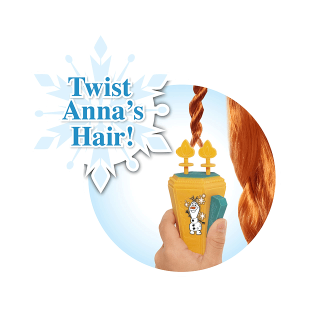 Disney's Frozen 2 Queen Anna Deluxe Styling Head, 18 piezas,