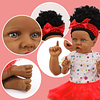 Black Reborn Baby Dolls Realista Vinilo Suave Cuerpo Complet