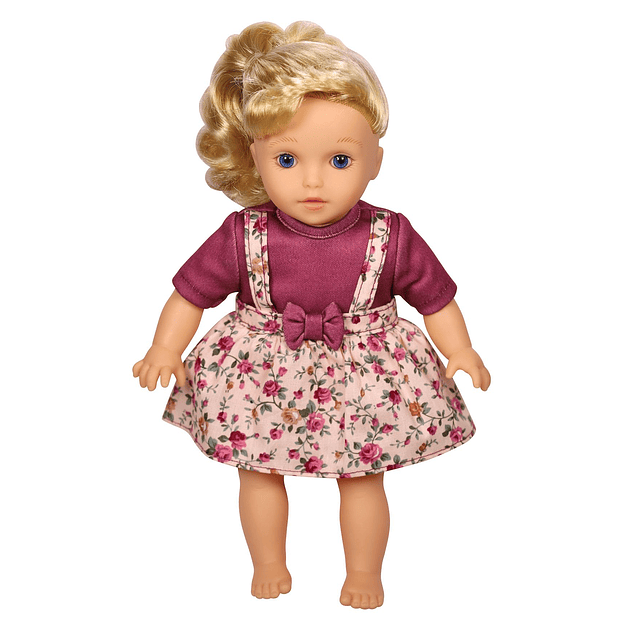 Muñeca niña de 11,5" con cabello rubio, caucásica