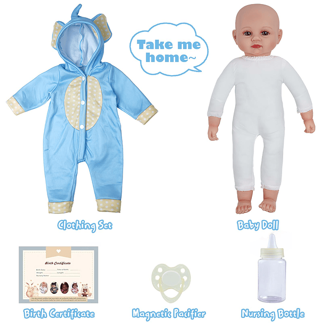 Reborn Baby Dolls - Muñecas de bebé con cuerpo de tela suave