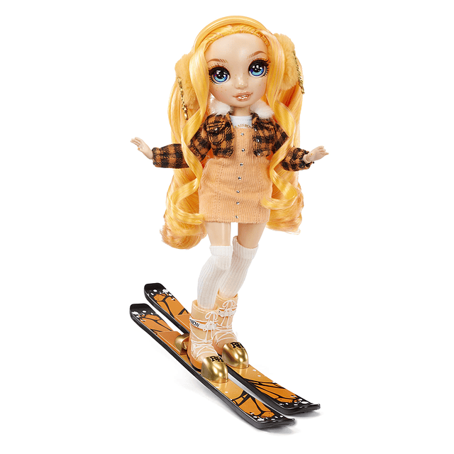 Winter Break Poppy Rowan - Muñeca de moda naranja y juego co