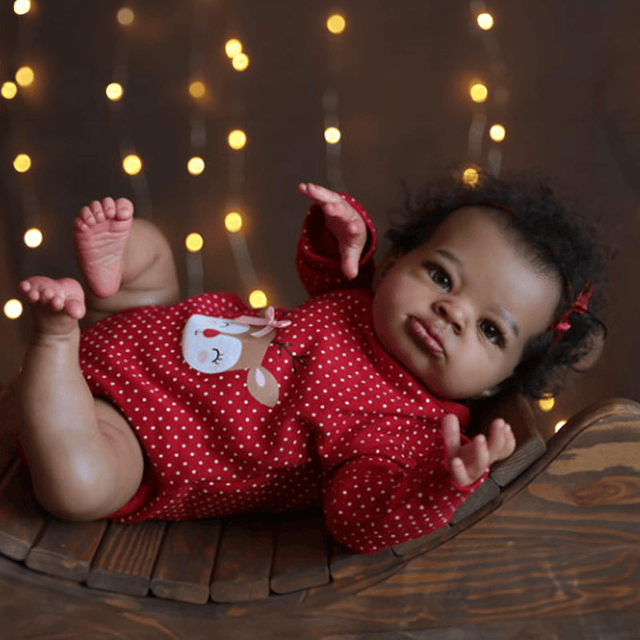 Reborn Baby Dolls Black Girl - Muñeca realista afroamericana