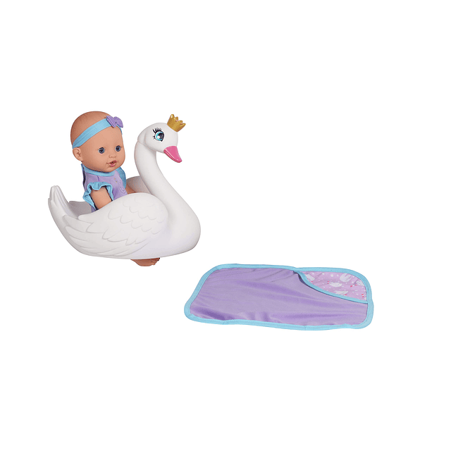 Dream Collection Muñeca bebé con cisne de 10" para la hora d