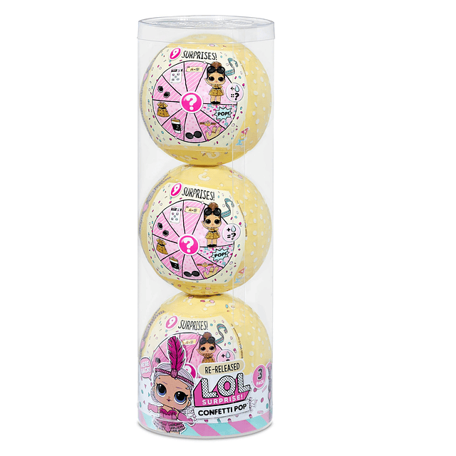 JAJAJA. ¡Sorpresa! Confetti Pop 3 Pack Waves - 3 muñecos rel