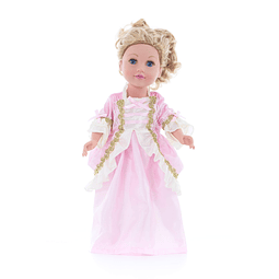 Vestido de muñeca de princesa parisina rosa - Muñeca no incl