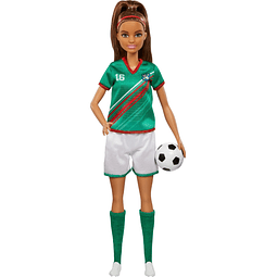 Careers Muñeca de moda y accesorios, jugadora de fútbol con