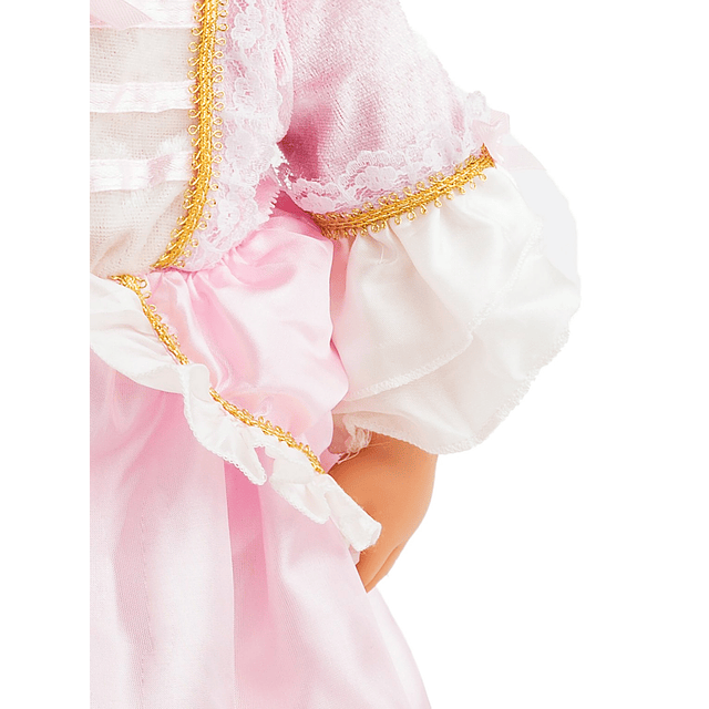 Vestido de muñeca de princesa parisina rosa - Muñeca no incl