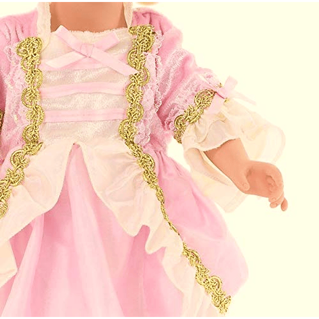 Vestido de muñeca de princesa parisina rosa - Muñeca no incl