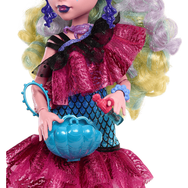 Muñeca Monster Ball, Lagoona Blue con vestido de fiesta con