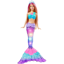 Muñeca Dreamtopia, juguete de sirena con cola iluminada acti