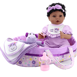 Reborn Baby Dolls Negro - Muñeca realista de 18 pulgadas par