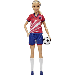 Careers Muñeca de moda y accesorios, jugadora de fútbol con