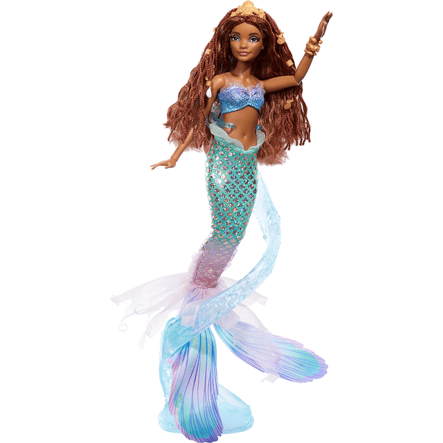 Disney La Sirenita Muñeca Ariel Deluxe con cola iridiscente,