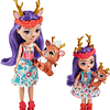 Mattel Danessa & Danetta Deer Sister Dolls (6 y 4 pulgadas)