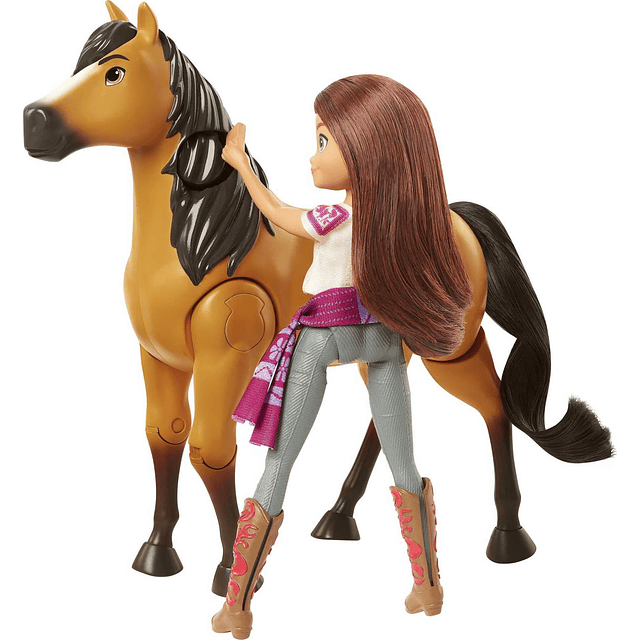 Spirit Untamed Lucky Doll & Spirit Horse Figure, juego de pa