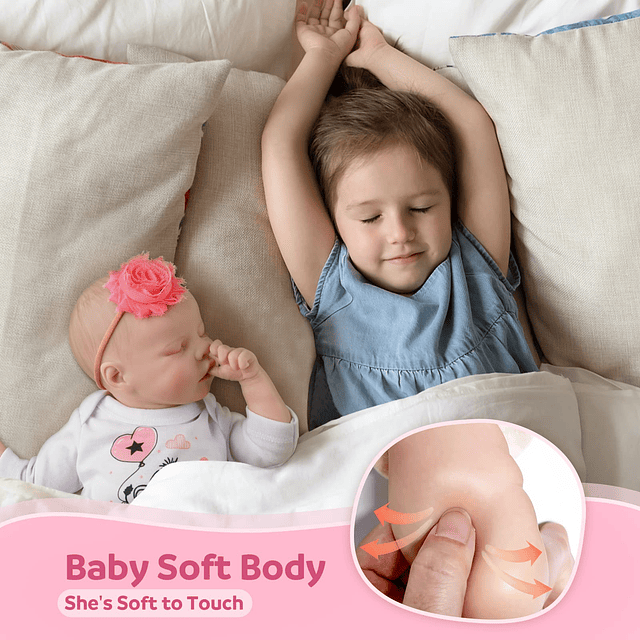 Muñecas bebé realistas – 0-3 meses bebé cuerpo suave muñecas