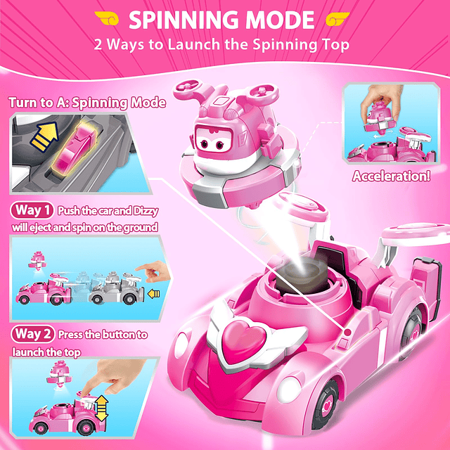 Spinning Tops & Cars, juguetes transformadores de vehículos