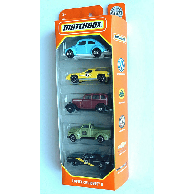 Matchbox Coffee Cruisers II, paquete de 5 (escala 1:64)