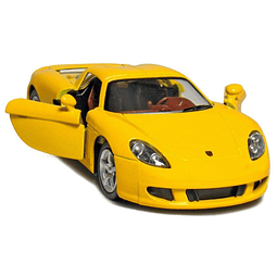 Porsche Carrera GT Amarillo 5" Escala 1:36 Die Cast Metal Mo