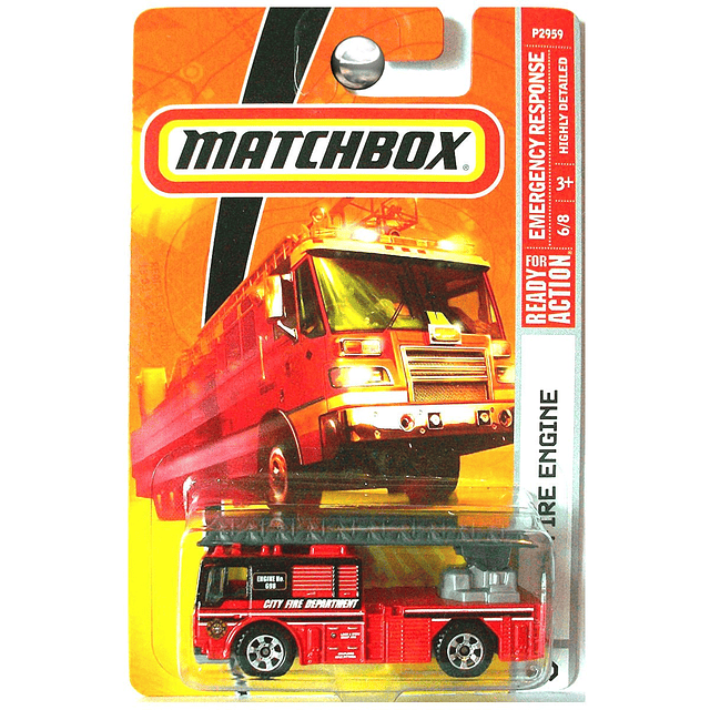 Matchbox Emergency Response 2006 Camión de bomberos con esca