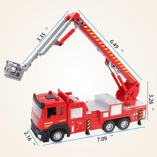 Juguete para camión de bomberos, 1:32, juguete para camión d