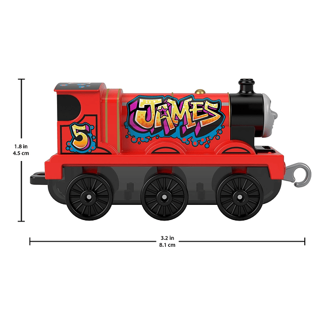 Graffiti James Locomotora de tren de empuje para niños en ed