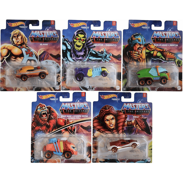 Masters of The Universe Motu Character Cars Juego completo d