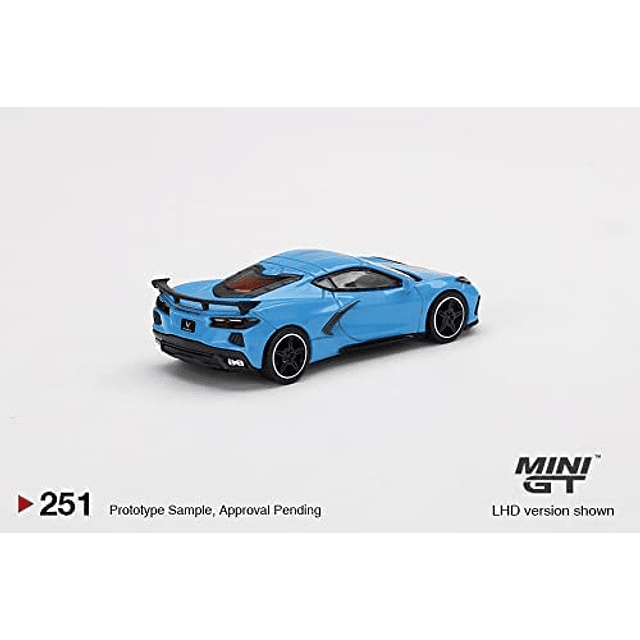 Mini GT 1:64 Corvette C8 Stingray (Rapid Blue) #251 - Exclus