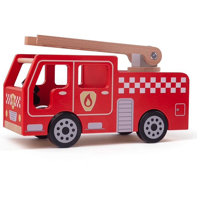 City Camión de bomberos de madera – Camión de bomberos de ju