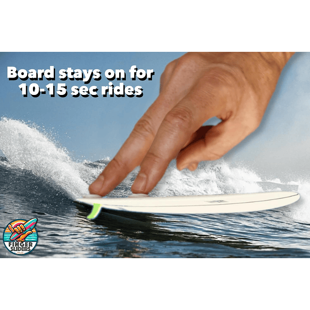 Deslizadores de Dedo Tabla Longboard de 6.5" Blanco con Tabl