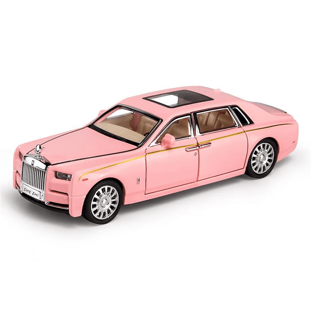 Aleación coleccionable Rolls-Royce Pink Phantom modelo de co