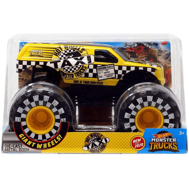 Monster Trucks Taxi, escala 1:24 para niños de 3, 4, 5, 6, 7