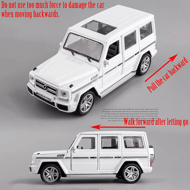 Aleación Coleccionable Blanco Benz G65 AMG Vehículo de Jugue