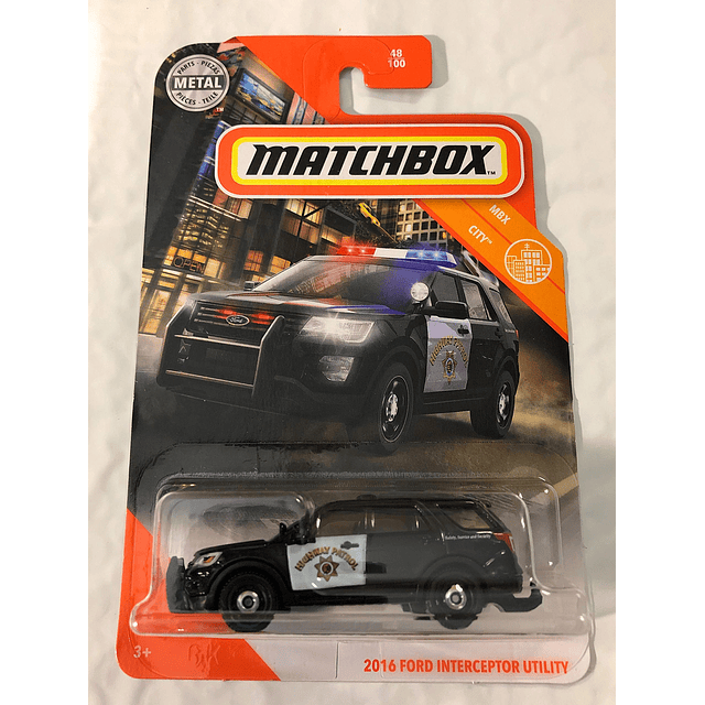 Matchbox 2016 Ford Interceptor Utility 48/100 Patrulla de Ca