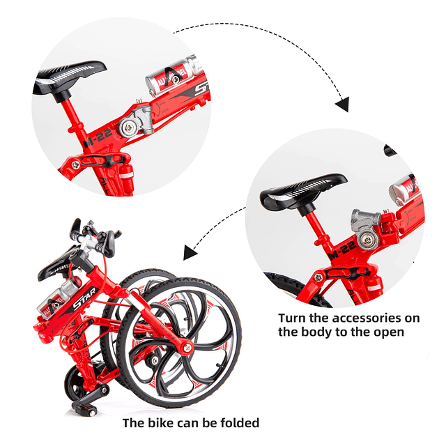 Mini juguete de bicicleta de dedo, bicicleta de montaña de d