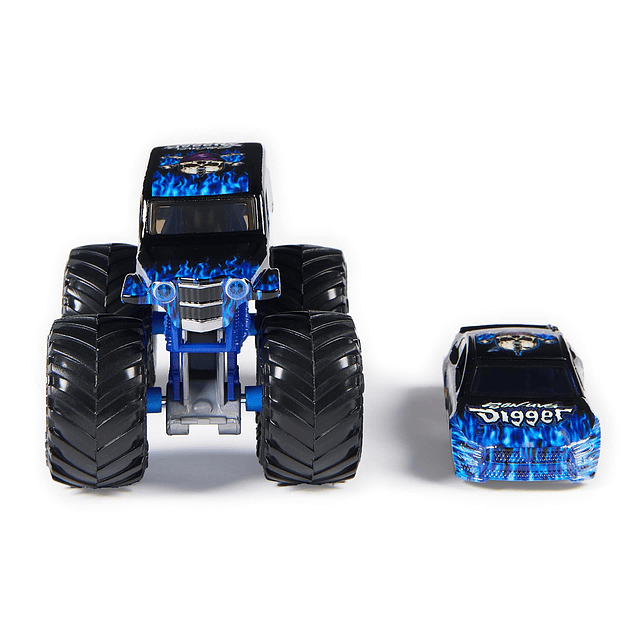 Oficial escala 1:64 Diecast 2-Pack Monster Truck y Race Car: