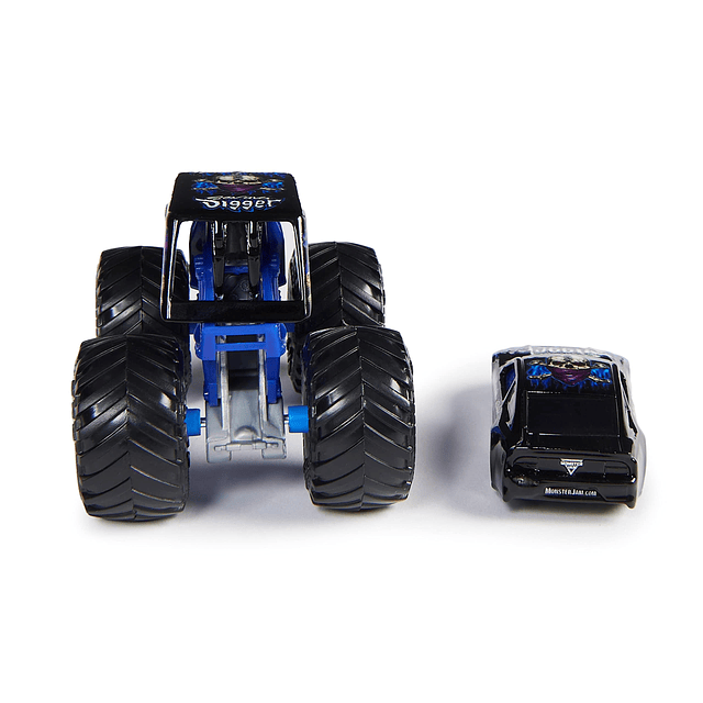 Oficial escala 1:64 Diecast 2-Pack Monster Truck y Race Car: