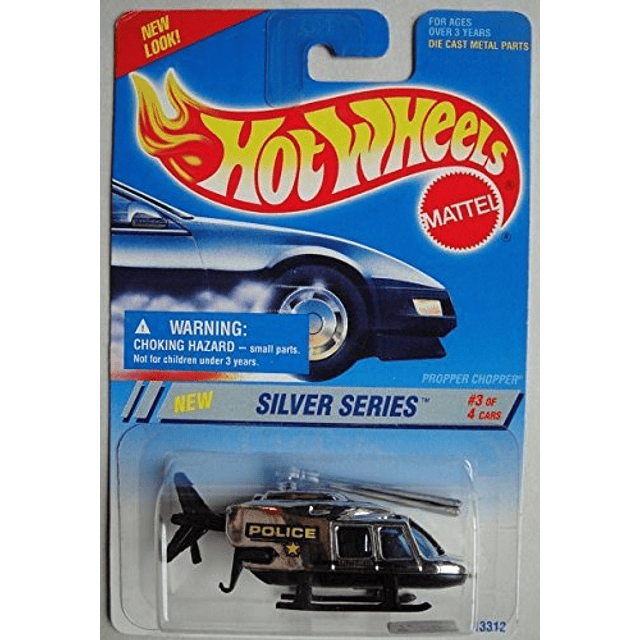 HOT WHEELS SILVER SERIES POLICÍA PROPPER CHOPPER 3/4 (¡NUEVO