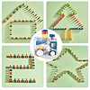 Juguete eléctrico automático de tren de dominó, con 180 domi