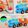 Dinosaur Truck Toys para niños de 1, 2, 3 y 4 años, coches d