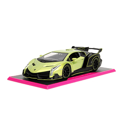 Pink Slips 1:24 W7 Lamborghini Veneno Coche fundido a presió